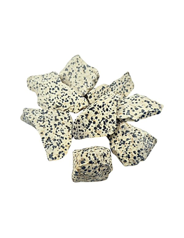 Jaspis dalmatiër 250 gr. ruwe edelsteen brokjes