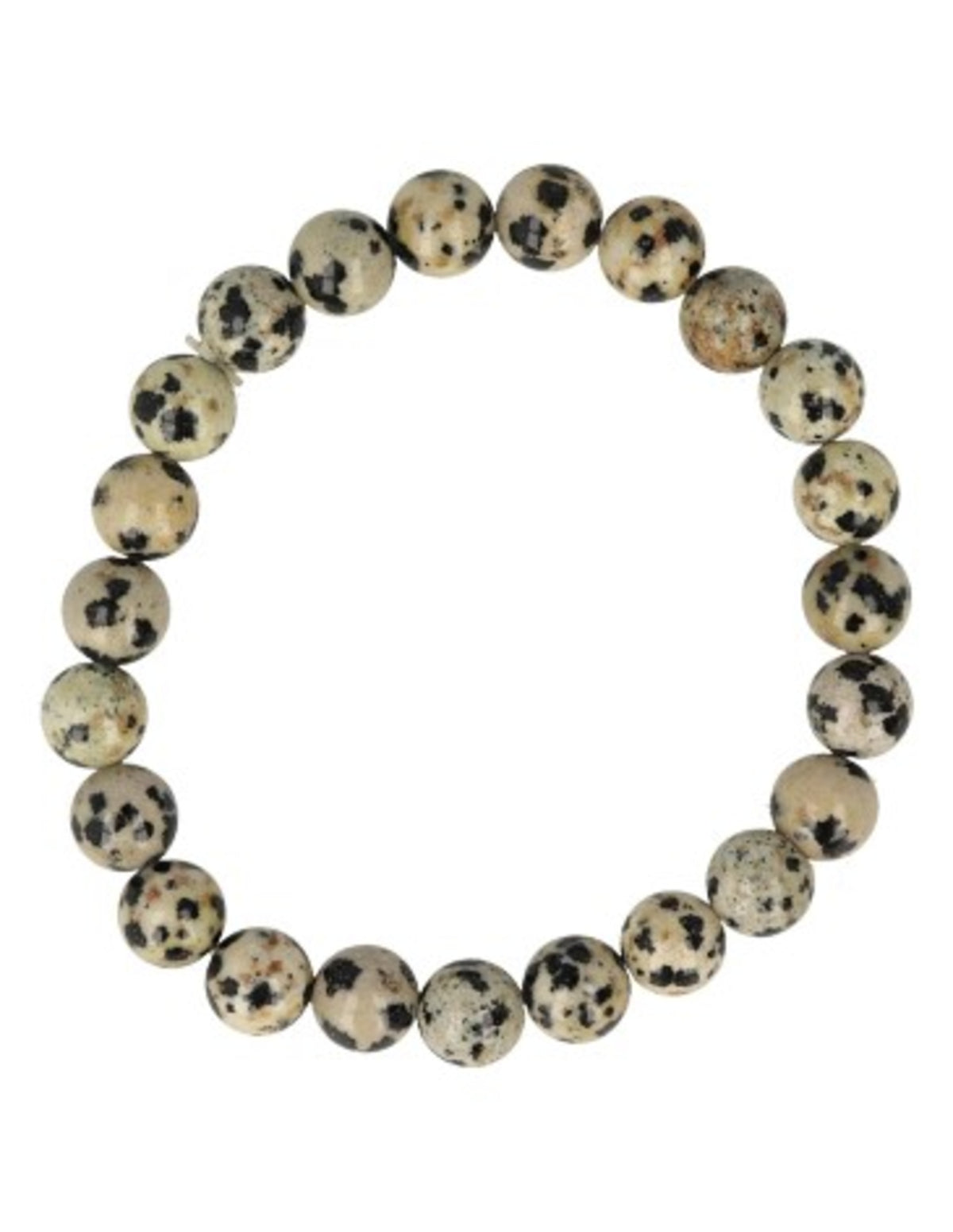 Jaspis dalmatiër kralenarmband 8 mm