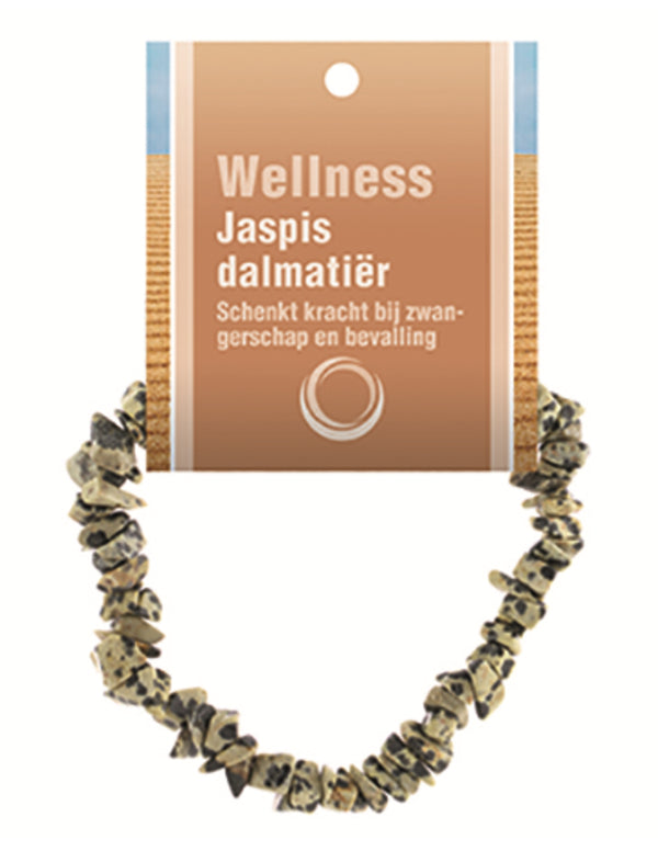 Jaspis dalmatiër edelsteen splitarmband