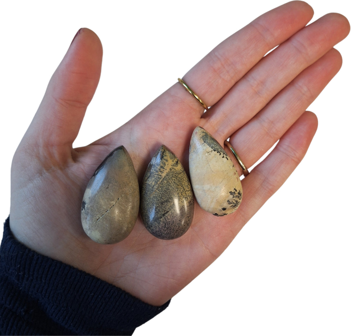 Jaspis dendriet edelsteen druppel hanger