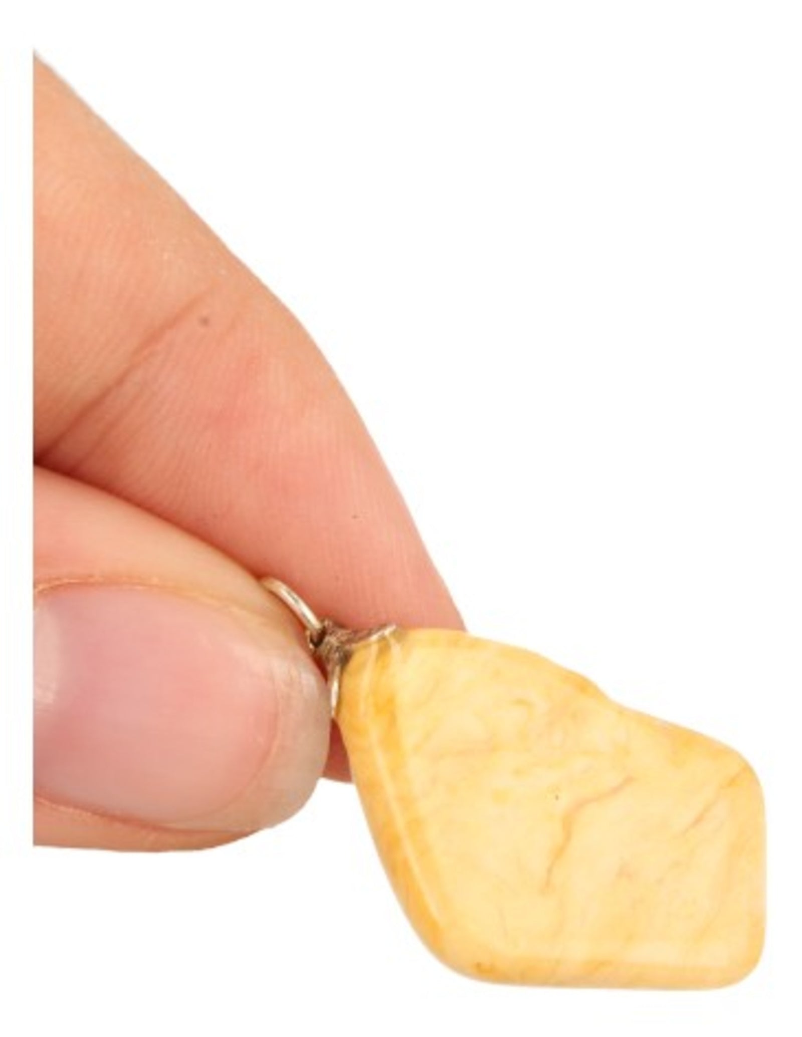 Jaspis geel edelsteen hanger