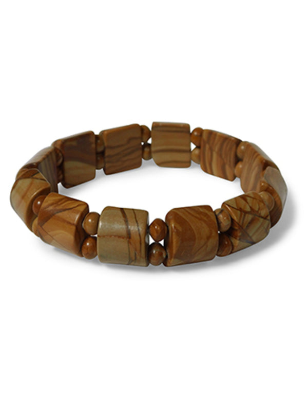 Jaspis geel fantasy edelsteen armband