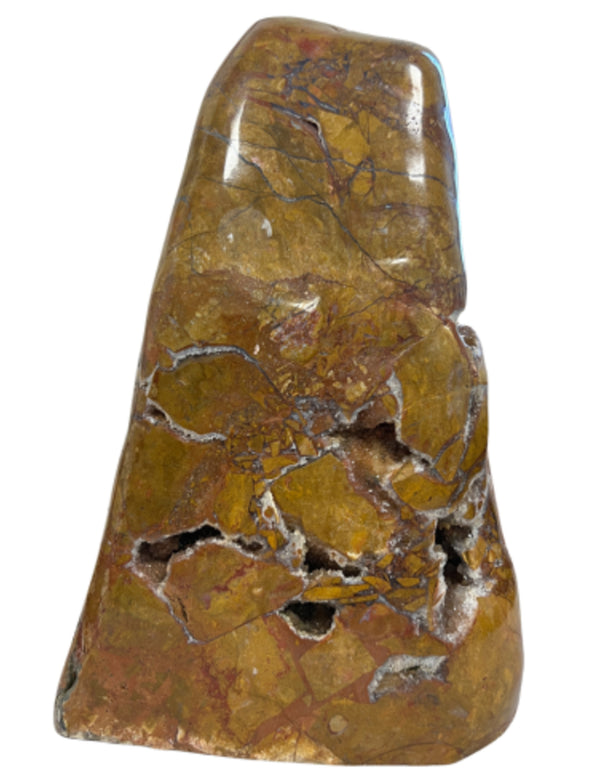 Jaspis geel gekristalliseerd edelsteen sculptuur nr.01