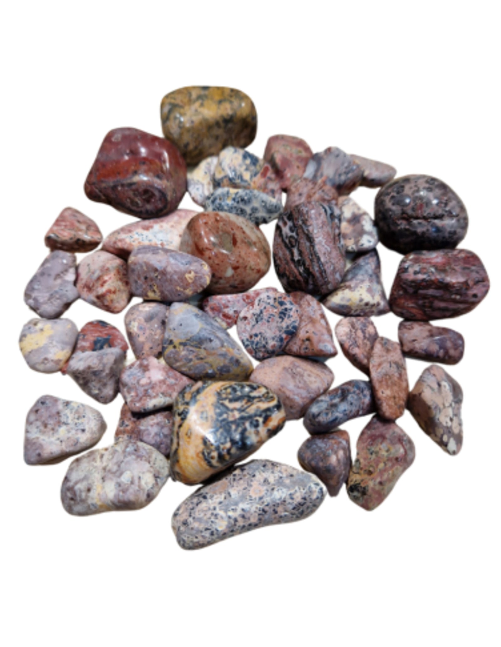 Jaspis luipaard 250 gr. trommelstenen (mt2-3)