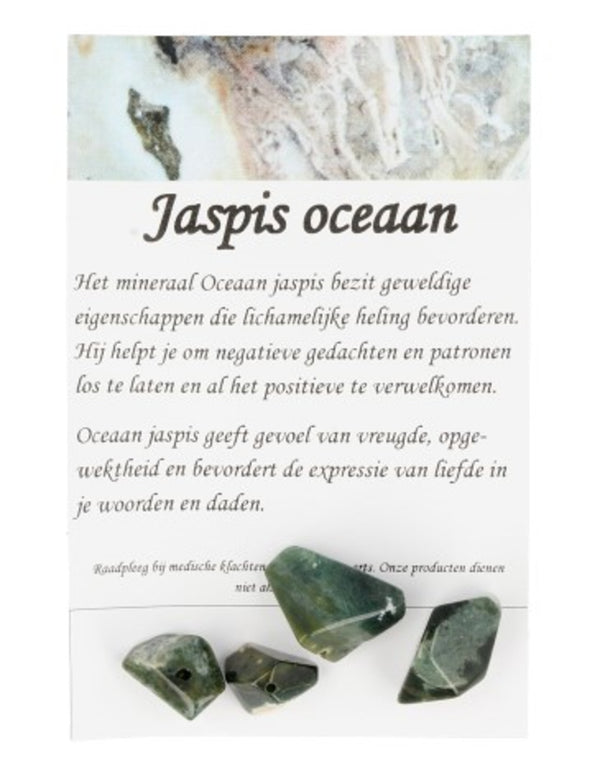 Jaspis oceaan edelsteen kralen - 4 st.