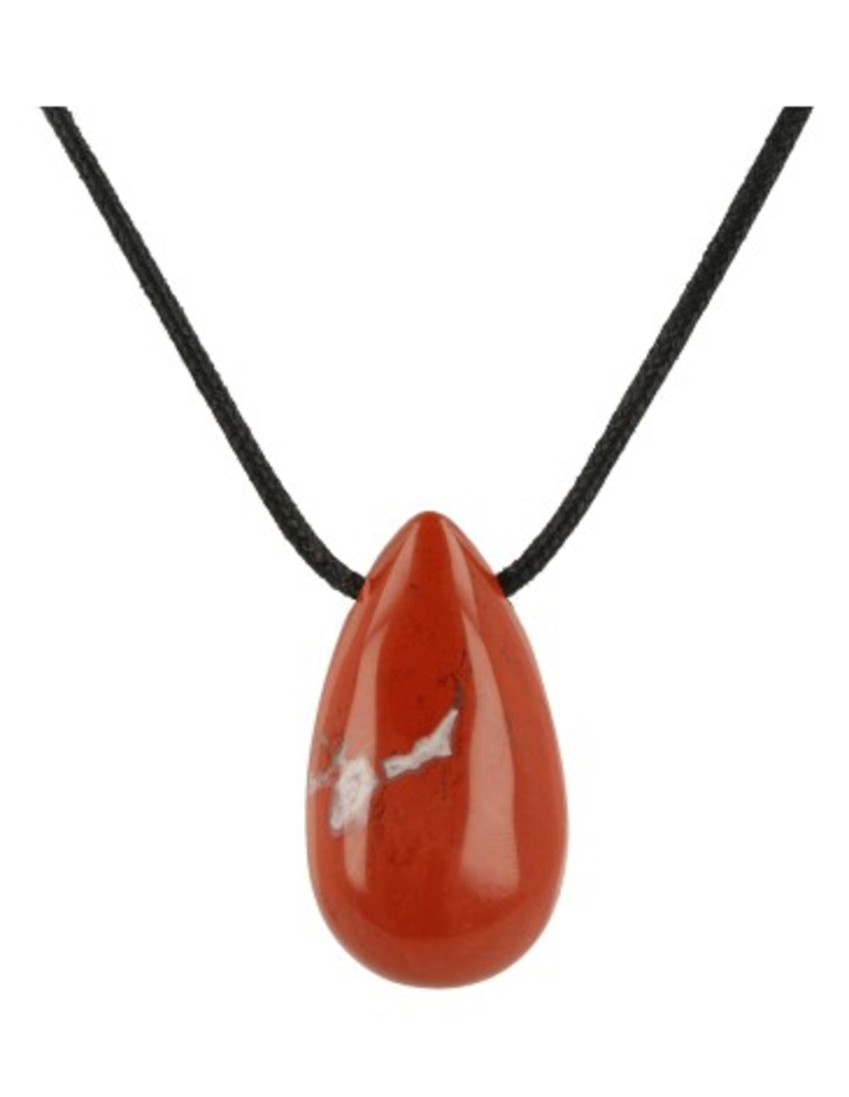 Jaspis rood edelsteen druppel hanger