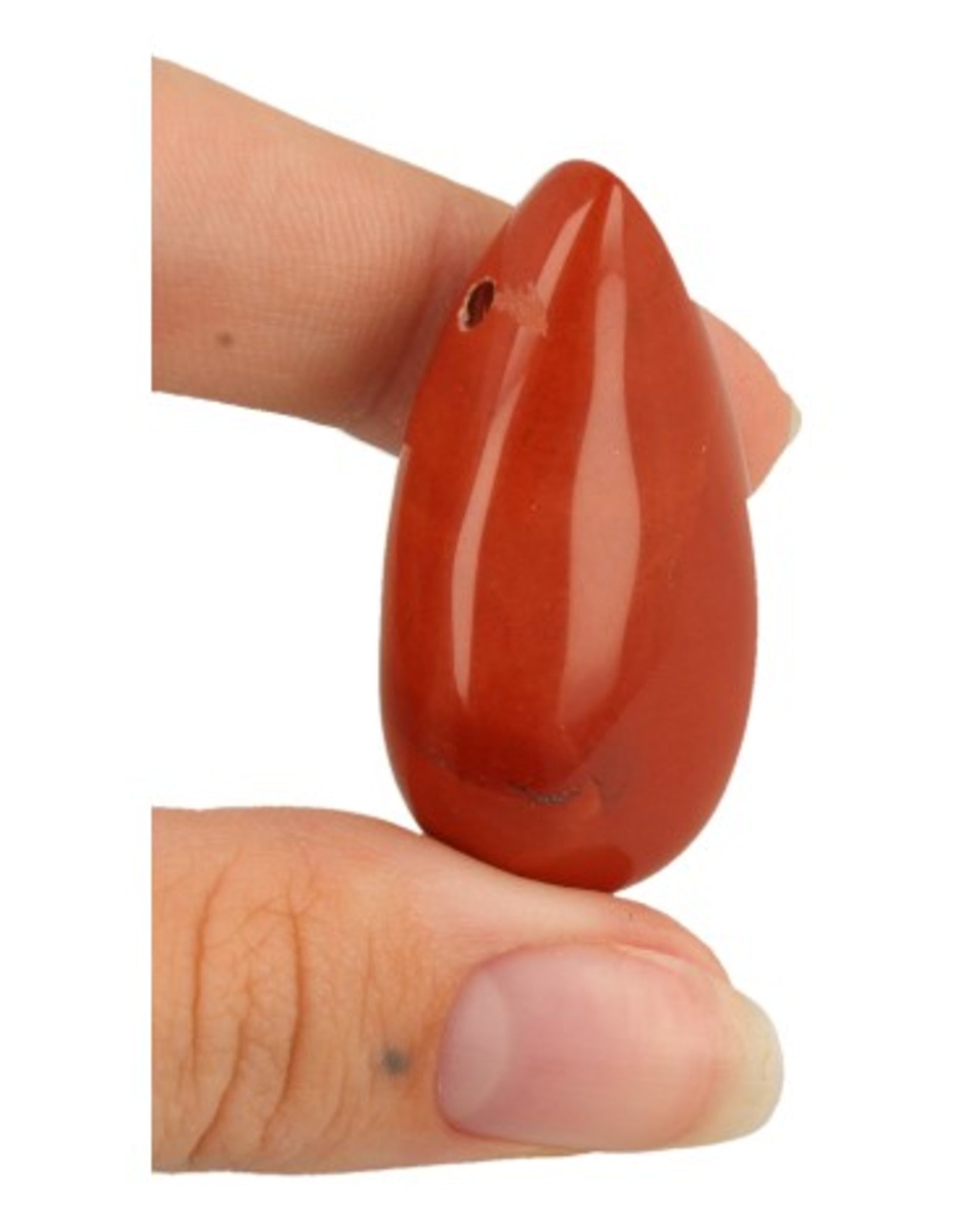 Jaspis rood edelsteen druppel hanger