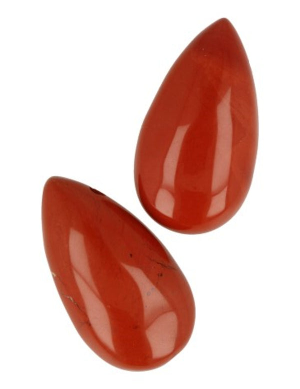 Jaspis rood edelsteen druppel hanger