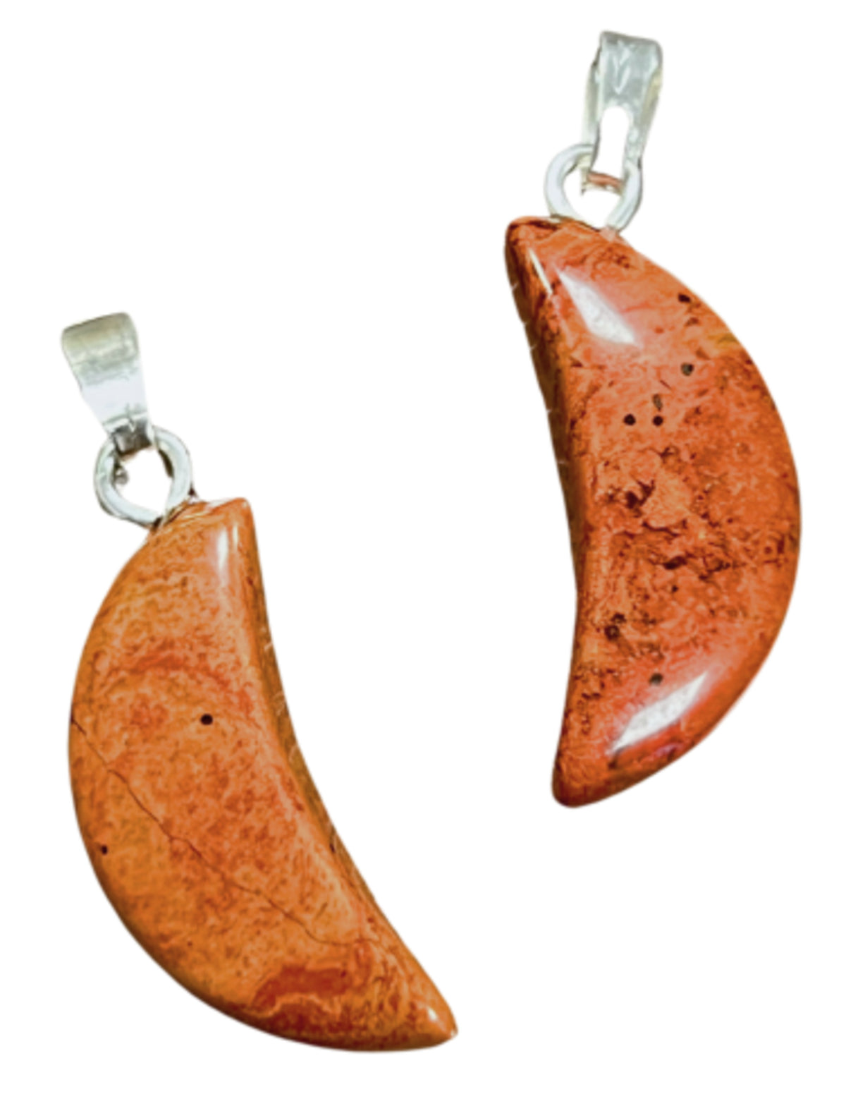 Jaspis rood edelsteen maanhanger 20 mm