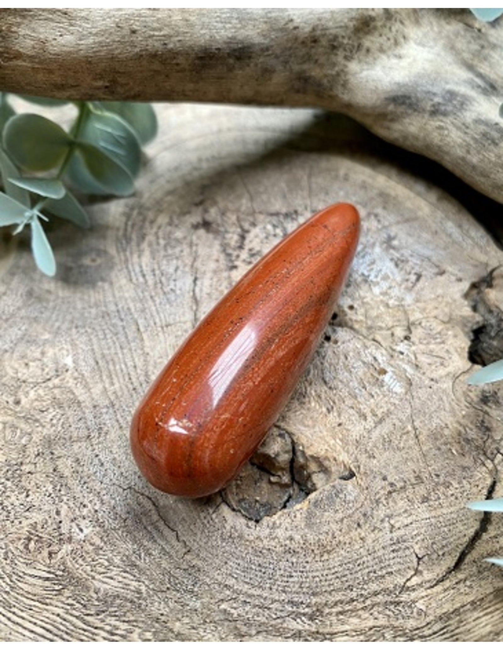 Jaspis rood massage griffel 7,5 cm