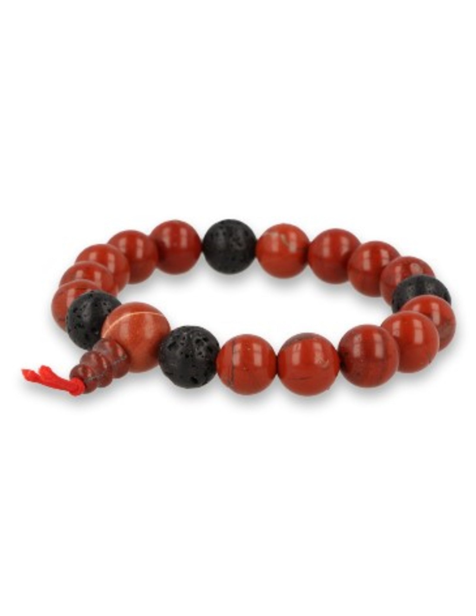 Jaspis rood powerbead mannen armband