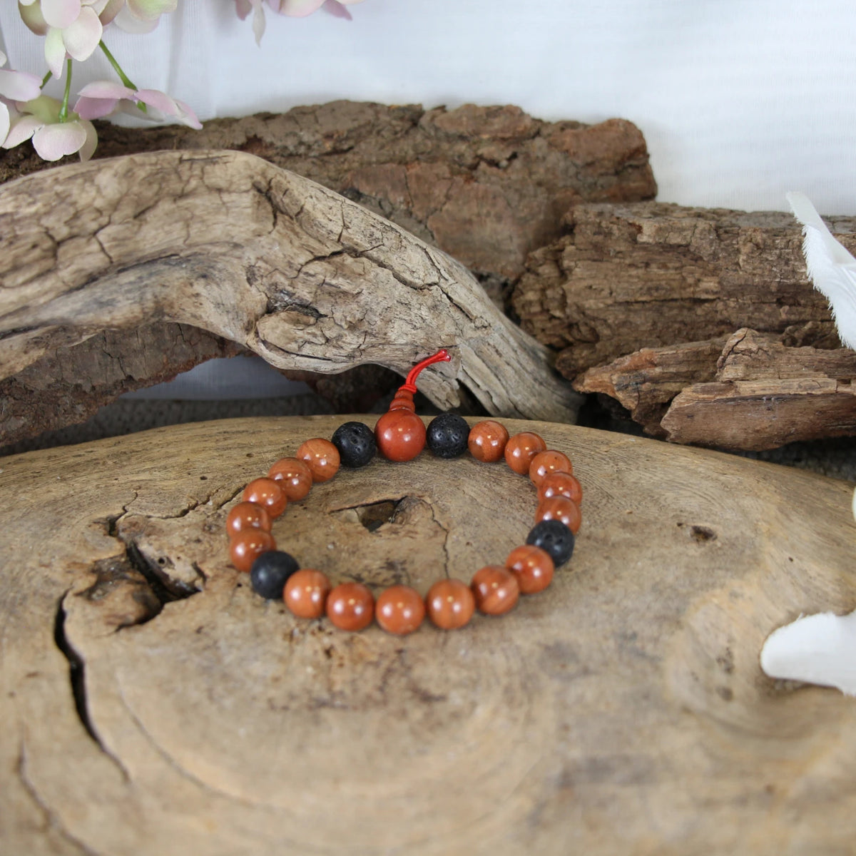 Jaspis rood powerbead mannen - extra lange armband