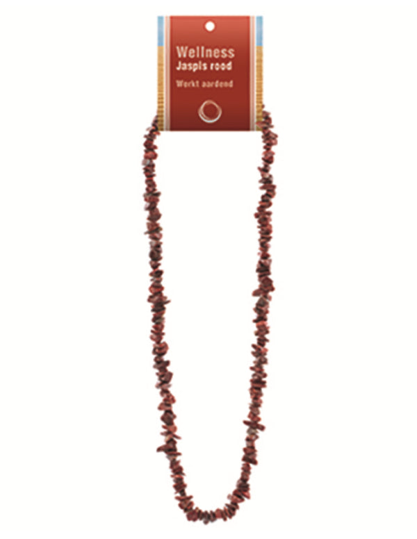 Jaspis rood edelsteen splitketting