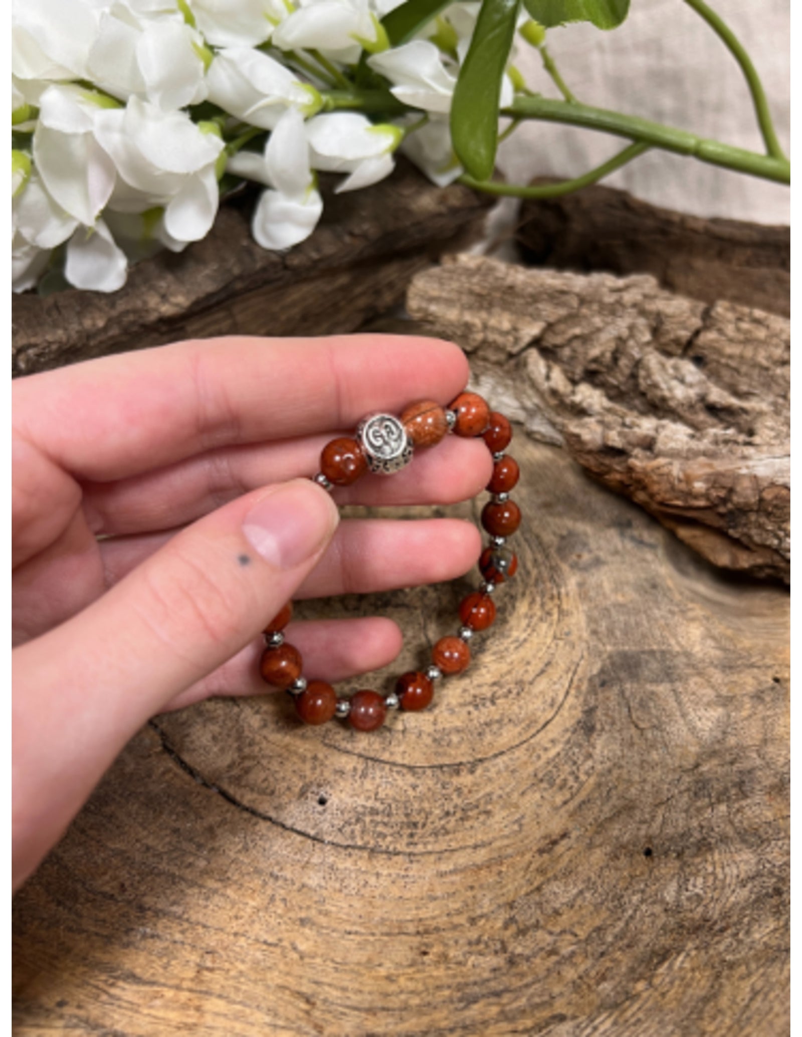 Jaspis rood sterrenbeeld armband - Ram