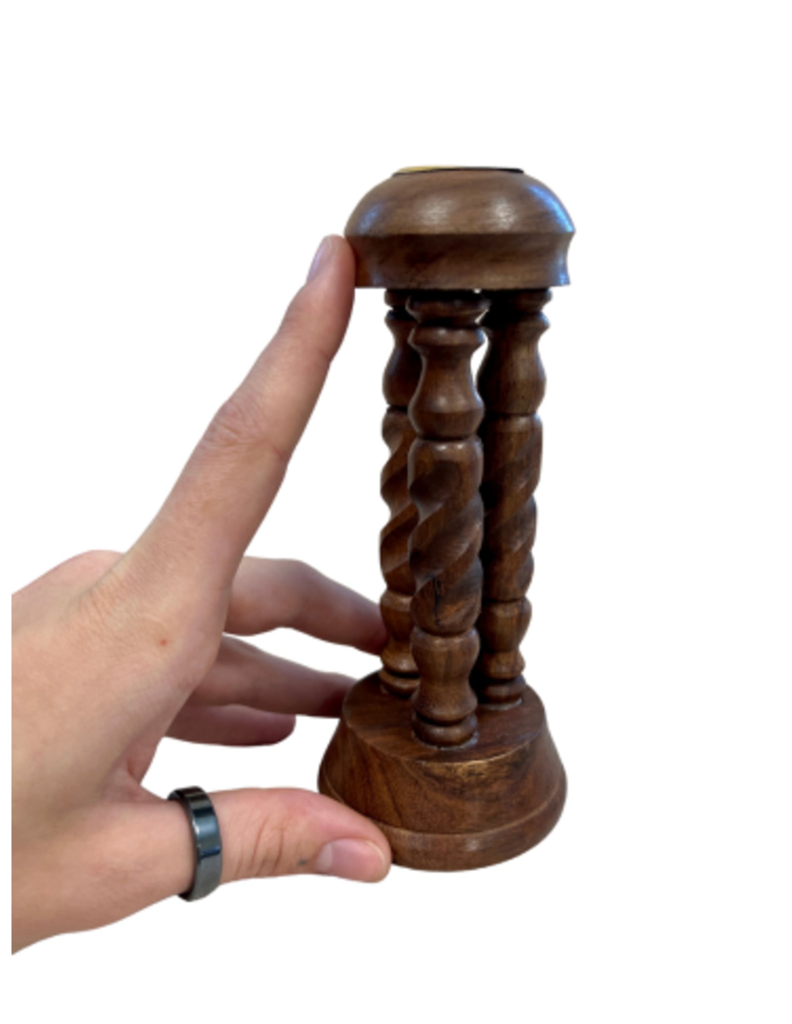 Kegel wierook brander / kaarsenstandaard - klein - 15cm