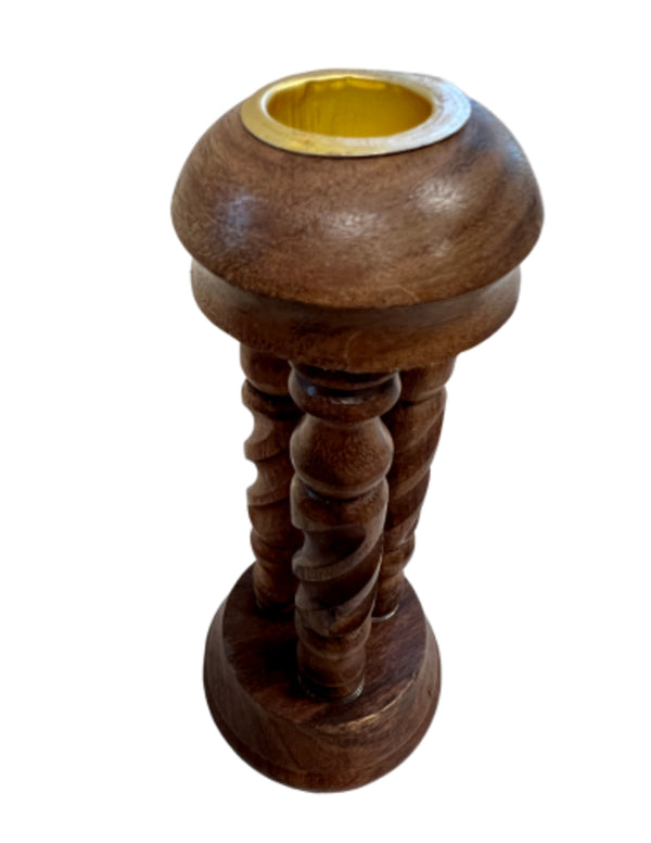 Kegel wierook brander / kaarsenstandaard - klein - 15cm