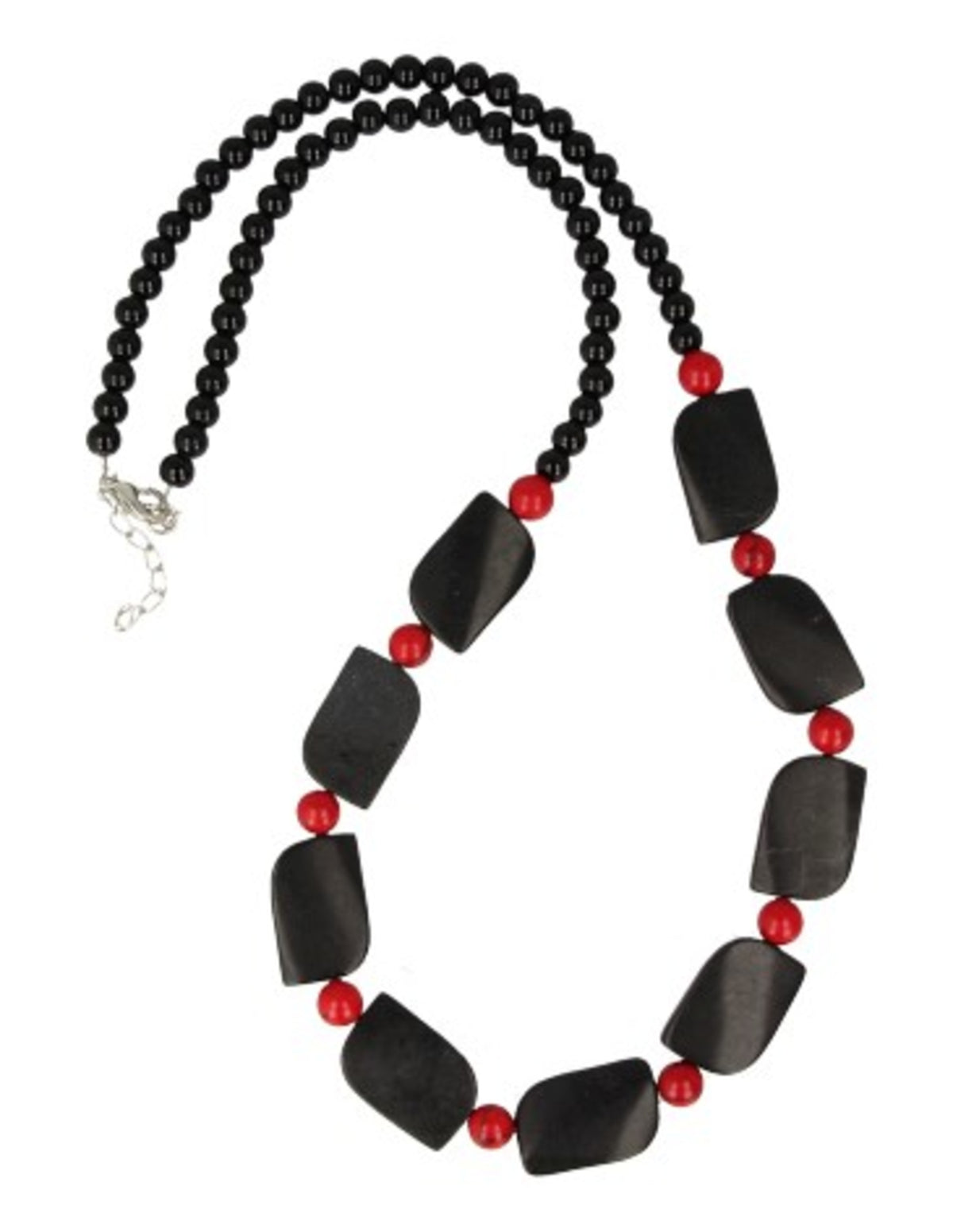 Ketting Onyx / Koraal (imitatie)
