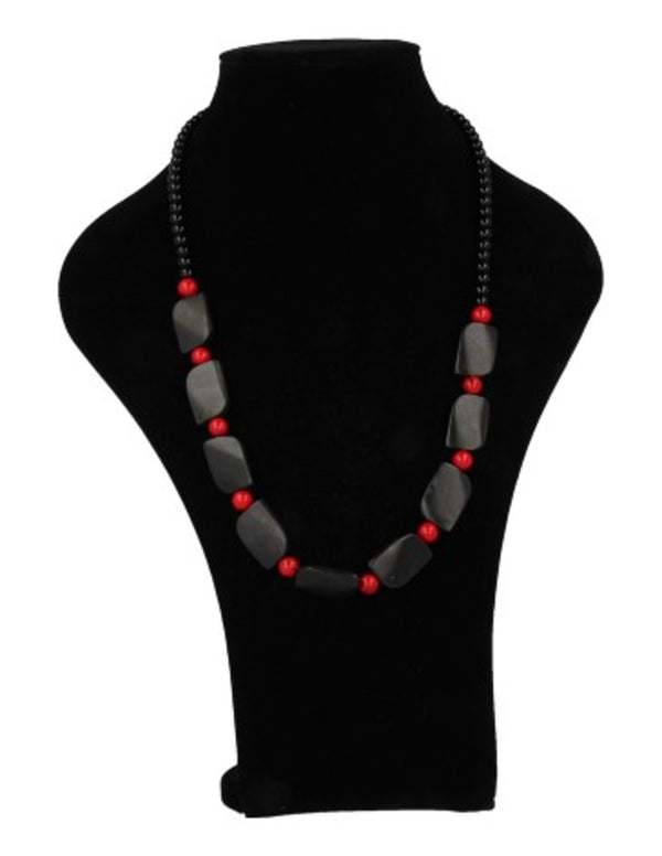 Ketting Onyx / Koraal (imitatie)