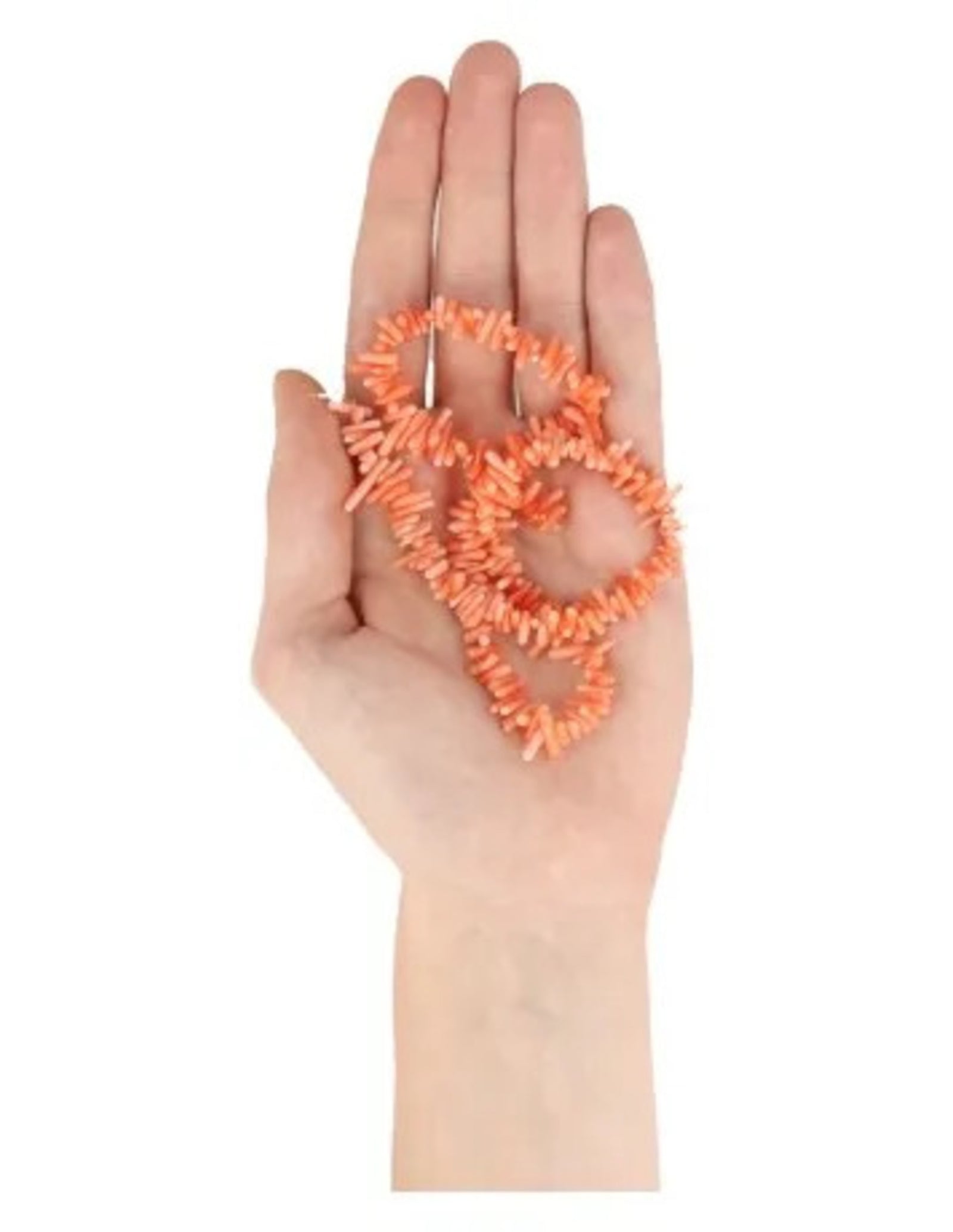 Koraal split oranje kralen streng (imitatie)