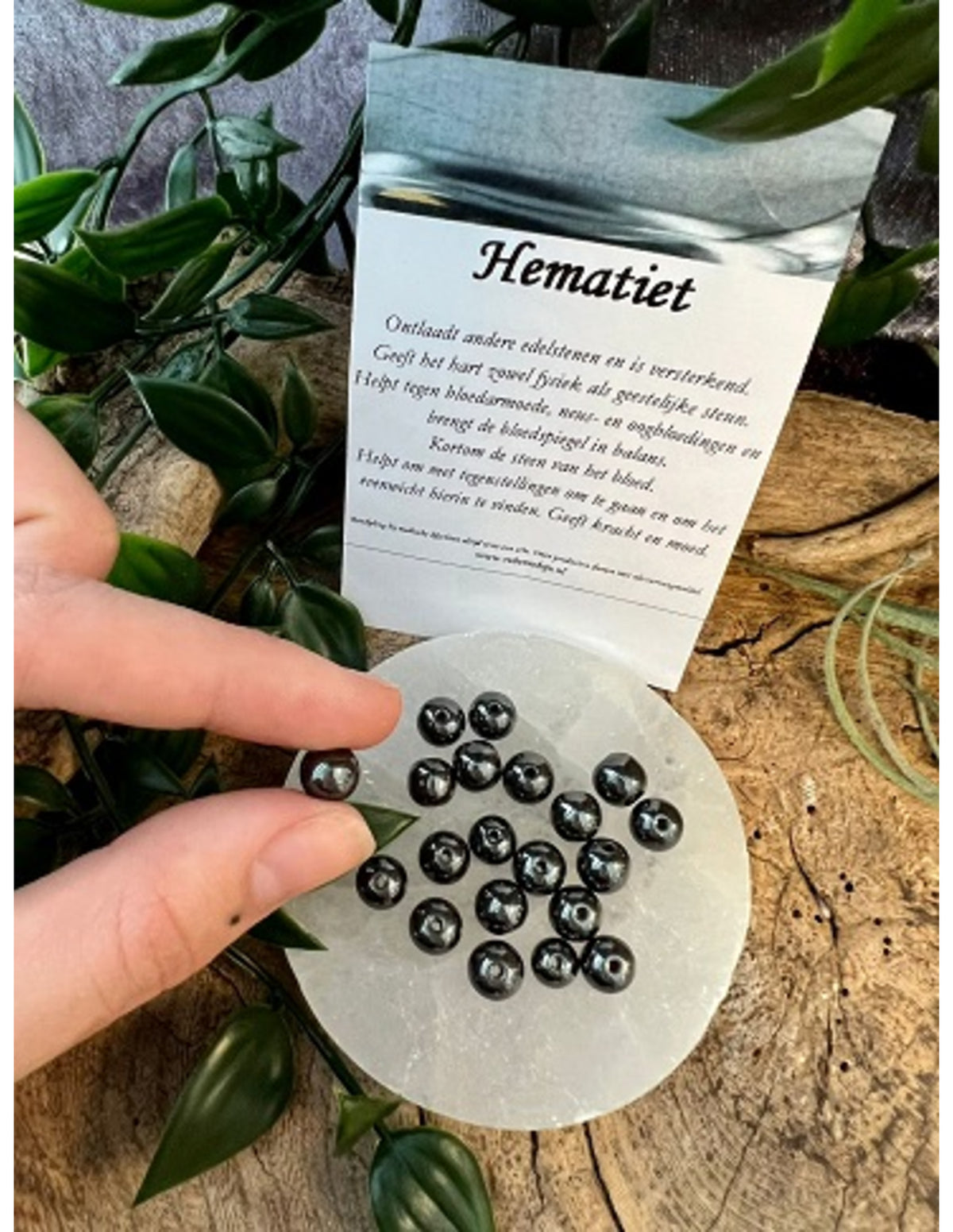 Kralen Hematiet 8mm - 20 st.