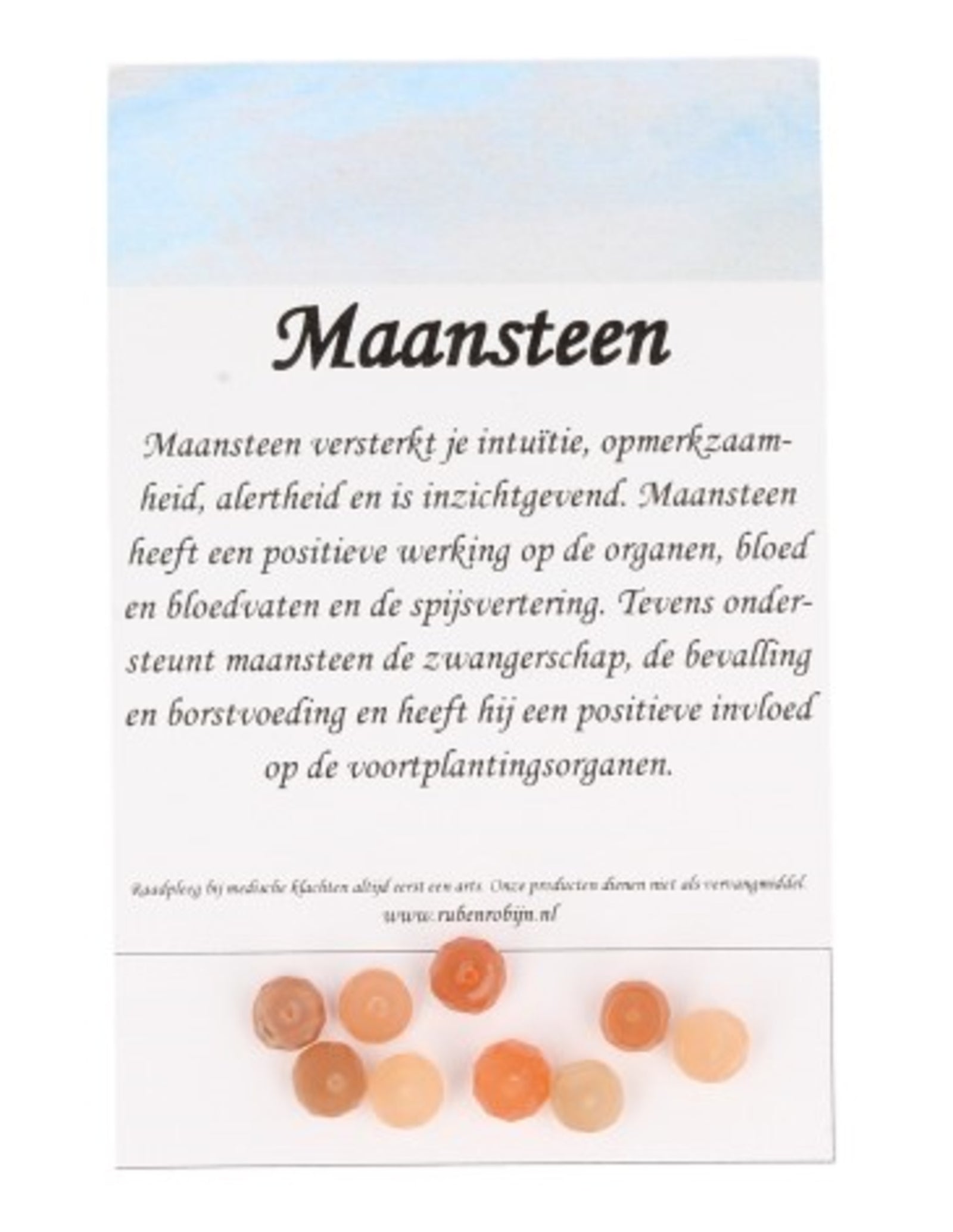 Kralen Maansteen oranje facet 7 mm - 9 st.