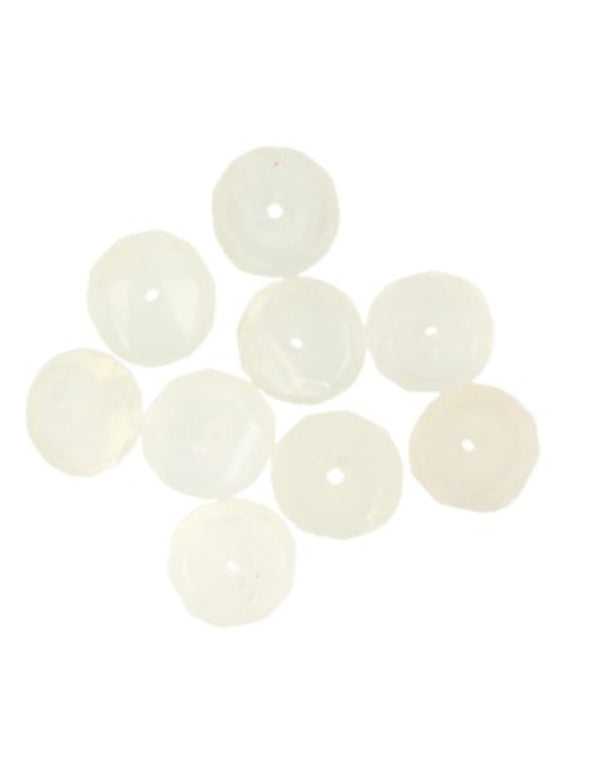 edelsteen kralen Maansteen wit facet 7 mm - 9 st.