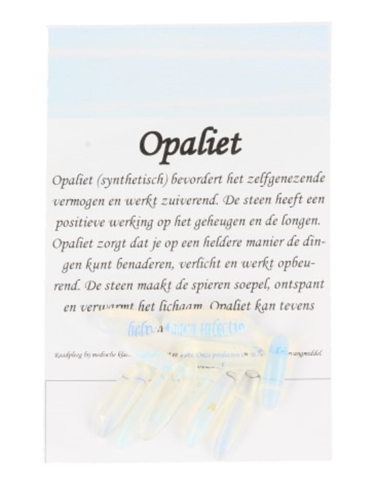 Kralen Opaliet longdrop - 11 st. (synth)