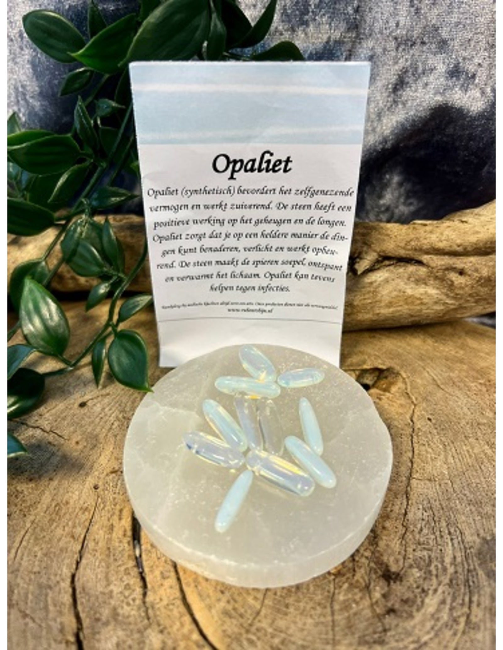 Kralen Opaliet longdrop - 11 st. (synth)