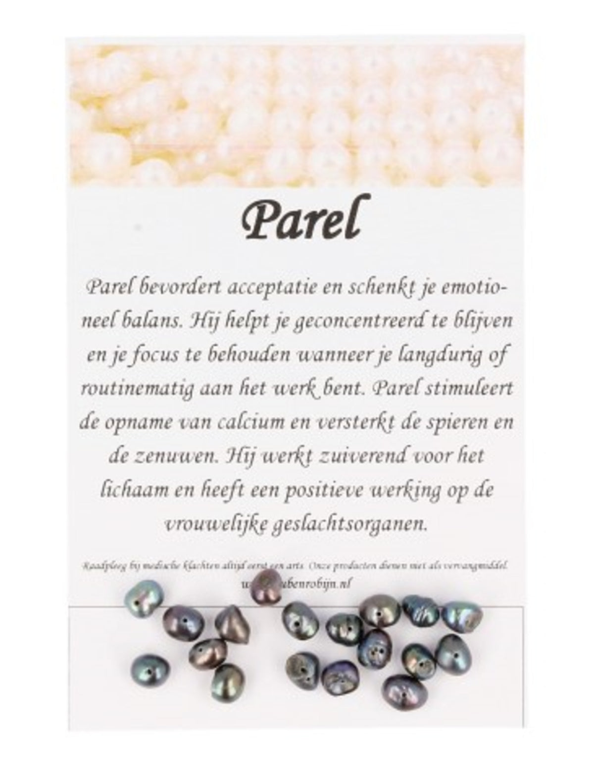 Kralen Parel 5 mm grijs - 20 st. (bijgekleurd)