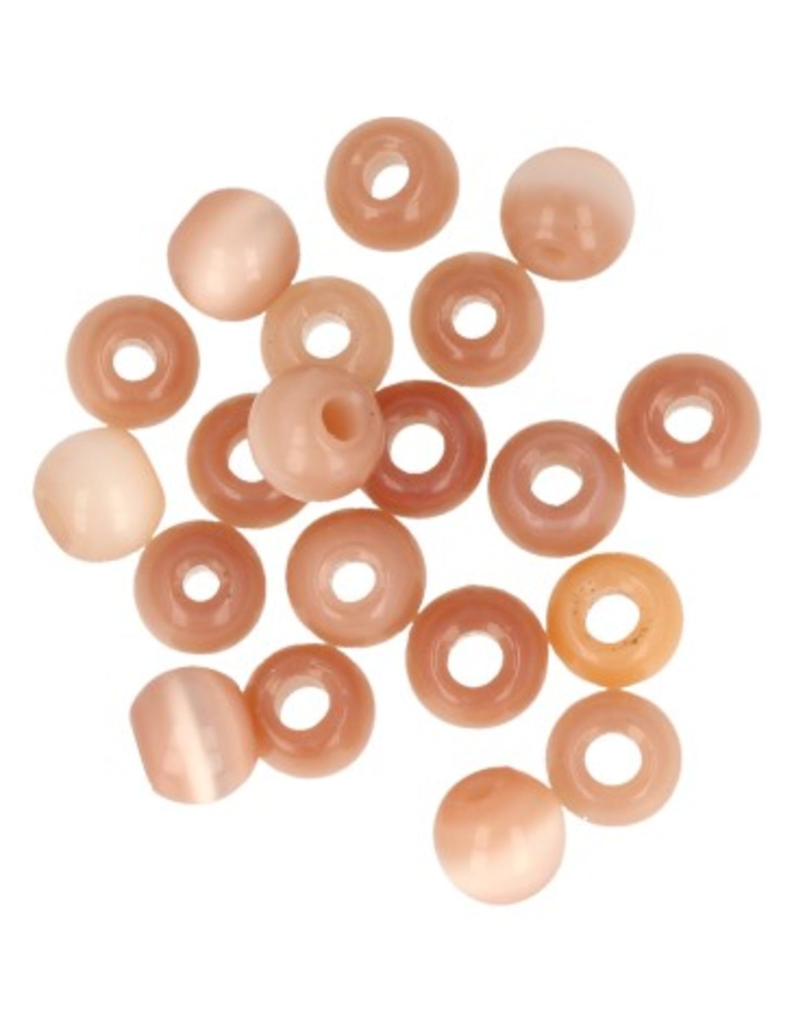 Kralen Parelmoer zalm 5 mm - 20 st. (bijgekleurd)