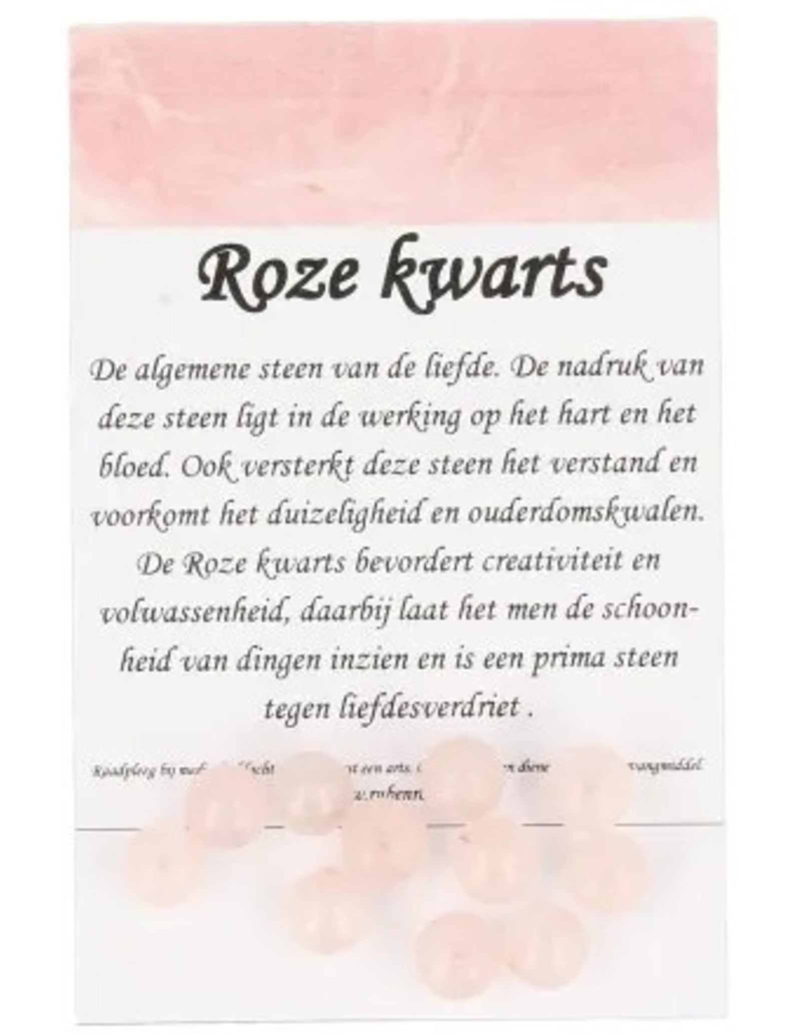 Kralen Roze kwarts 8 mm - 11 st.