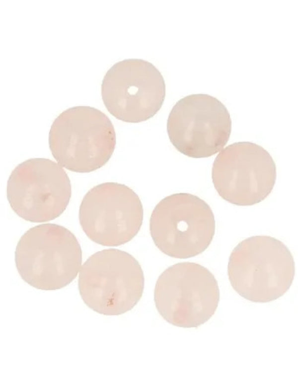 edelsteen kralen Roze kwarts 8 mm - 11 st.