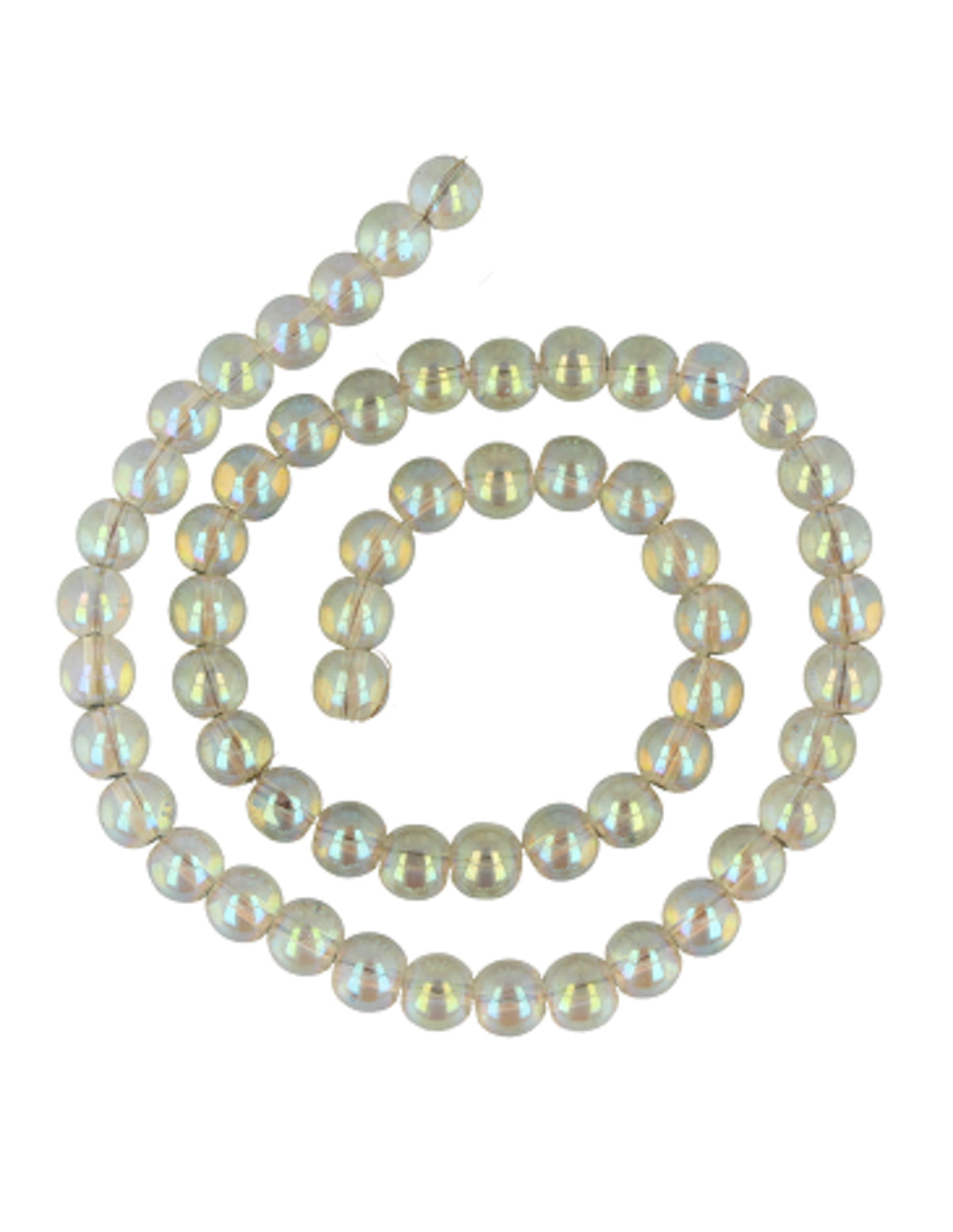 Kralen streng Aqua Aura licht 8 mm (gecoat)