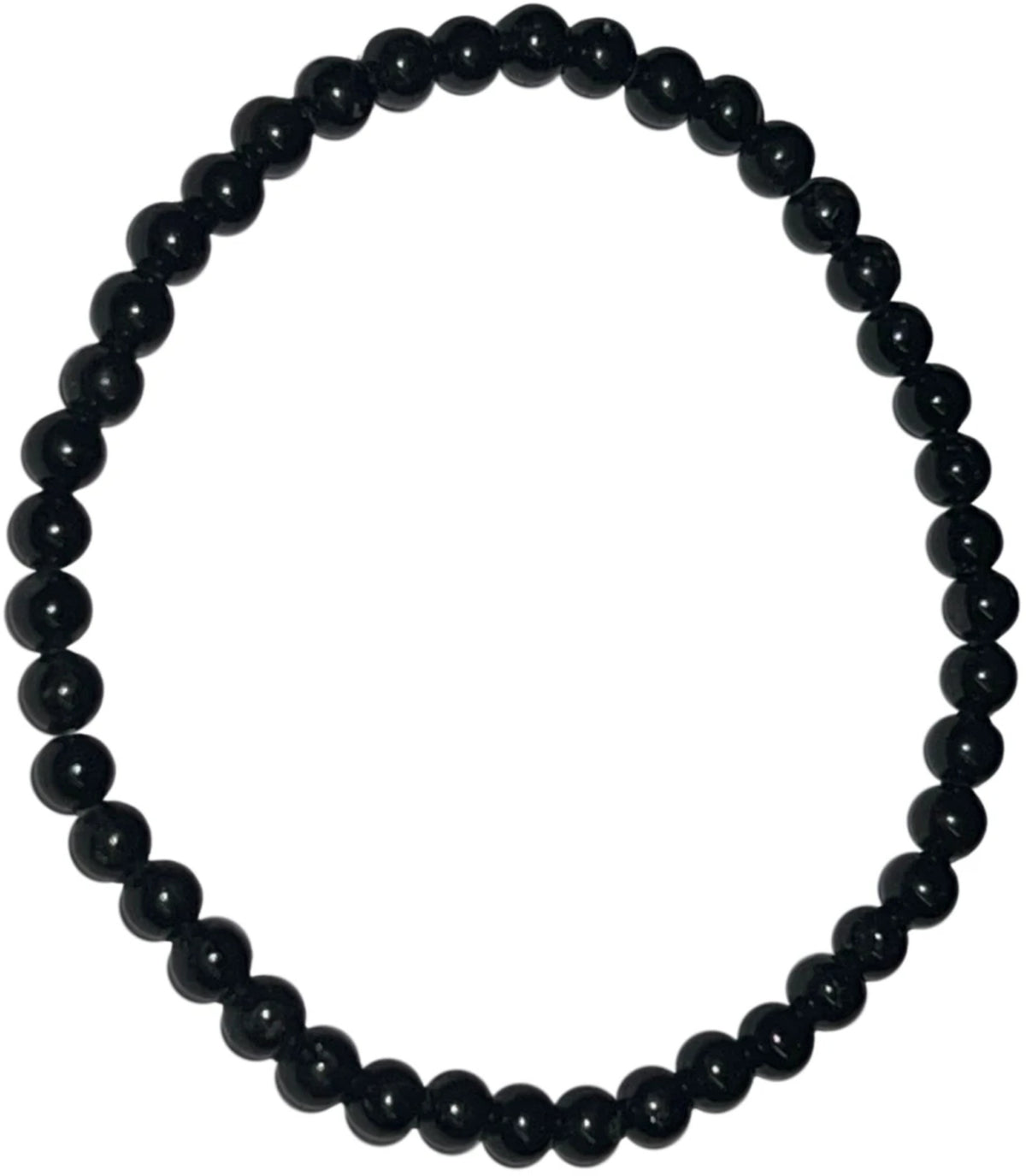 Kralenarmband 4mm Toermalijn zwart