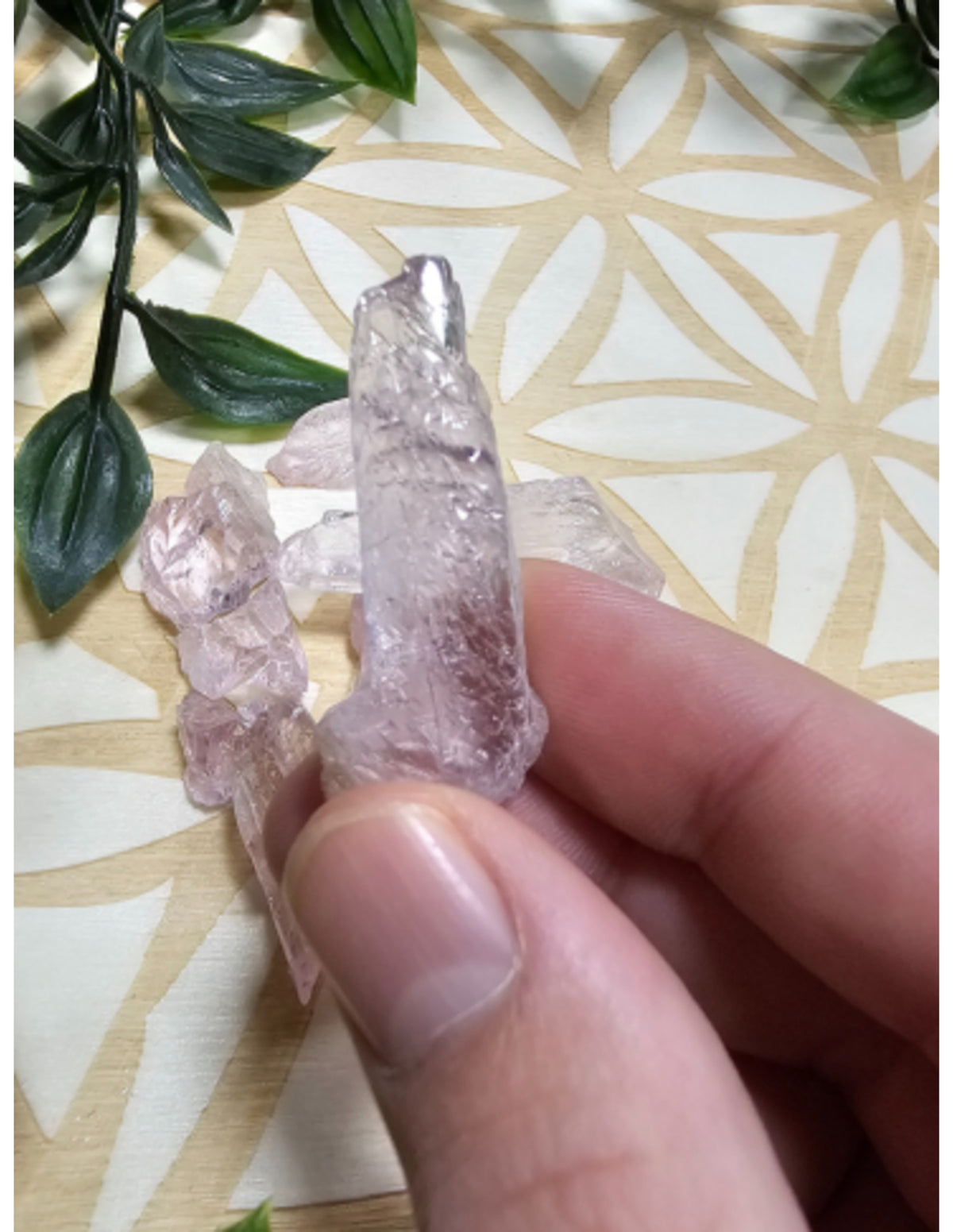 Kunziet roze ruw 50 gr. brokjes