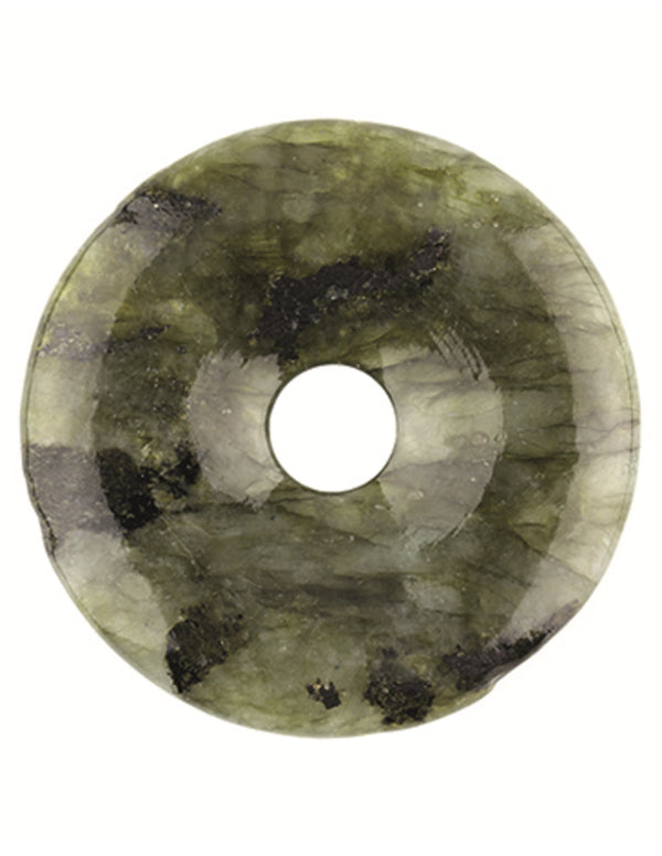 Labradoriet edelsteen donut 30 mm Hanger