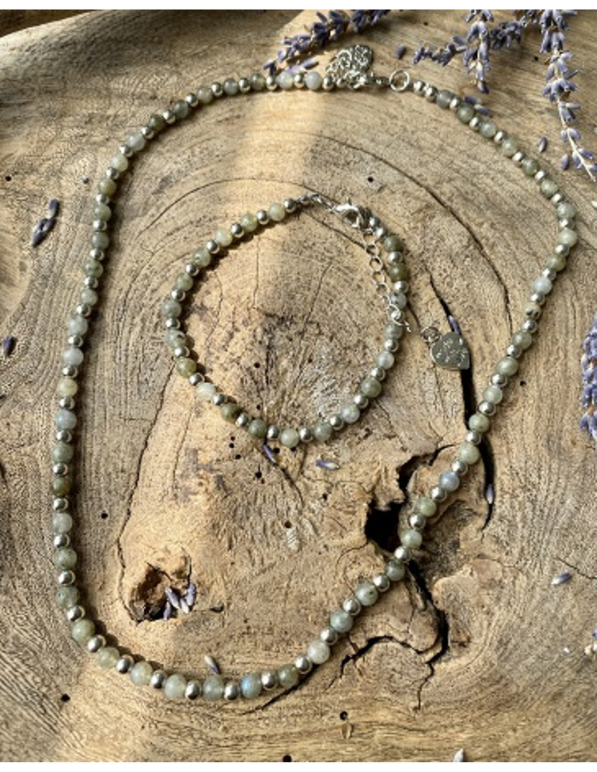 Labradoriet Ibiza love ketting
