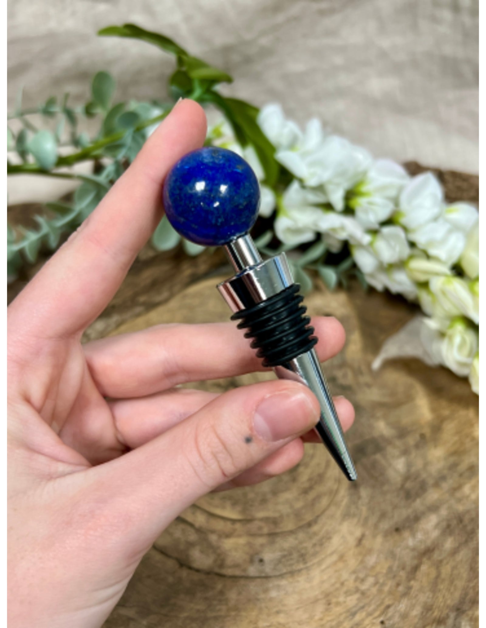 Lapis Lazuli wijnstopper bol