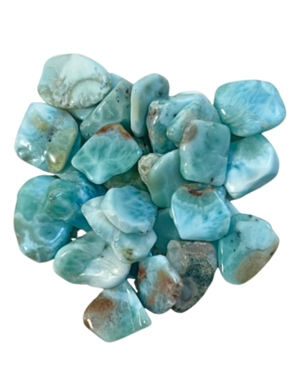 Larimar A 10 gr. edelsteen trommelstenen (mt1)