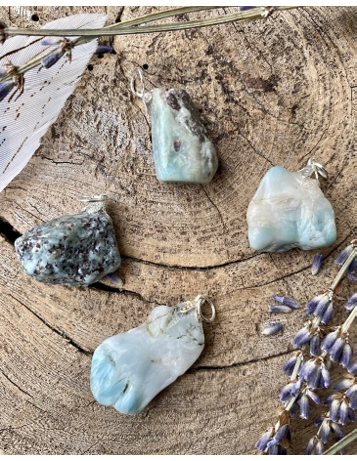 Larimar edelsteen hanger