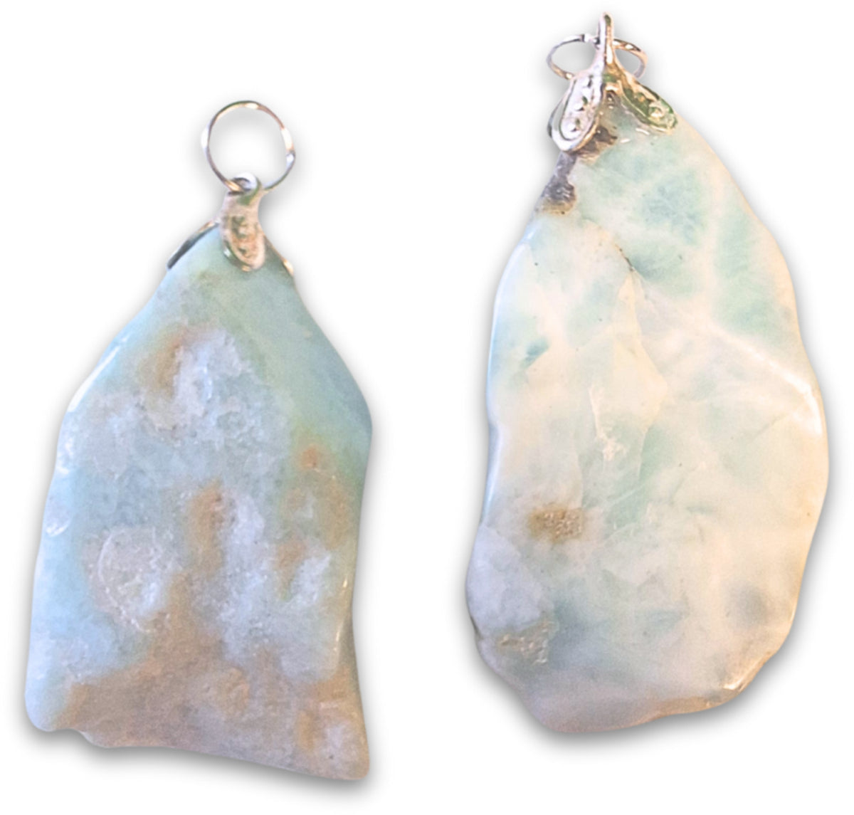 Larimar edelsteenhanger groot (3-4 cm)
