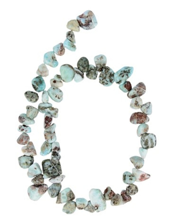 Larimar nugget edelsteen kralen streng