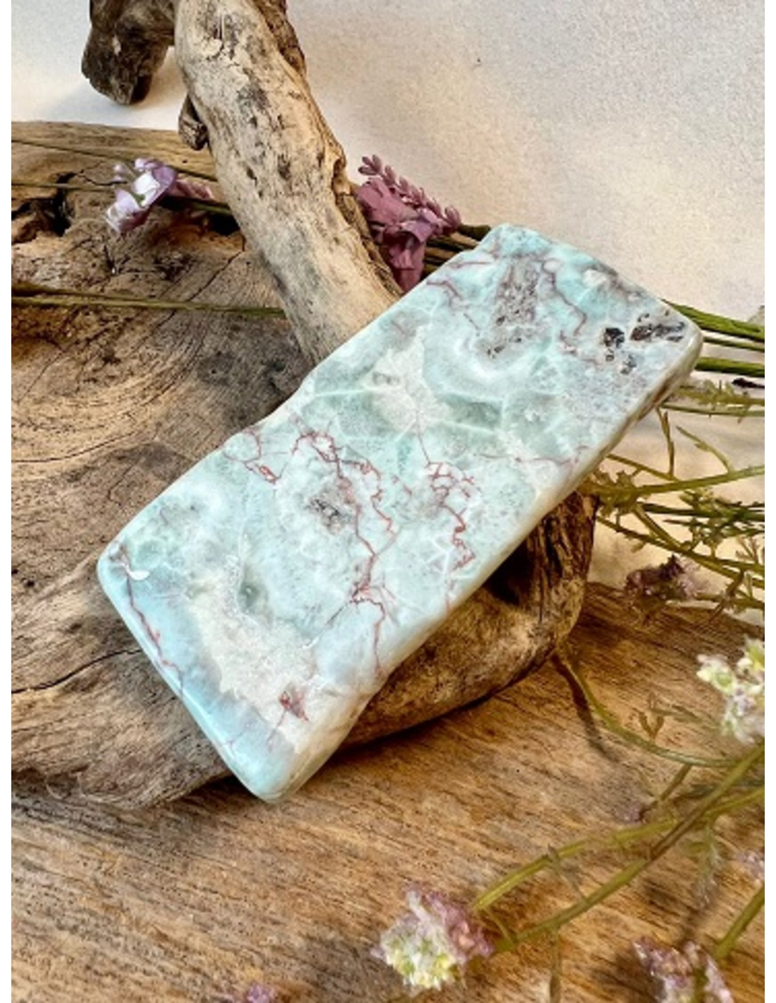 Larimar schijf gepolijst nr.1