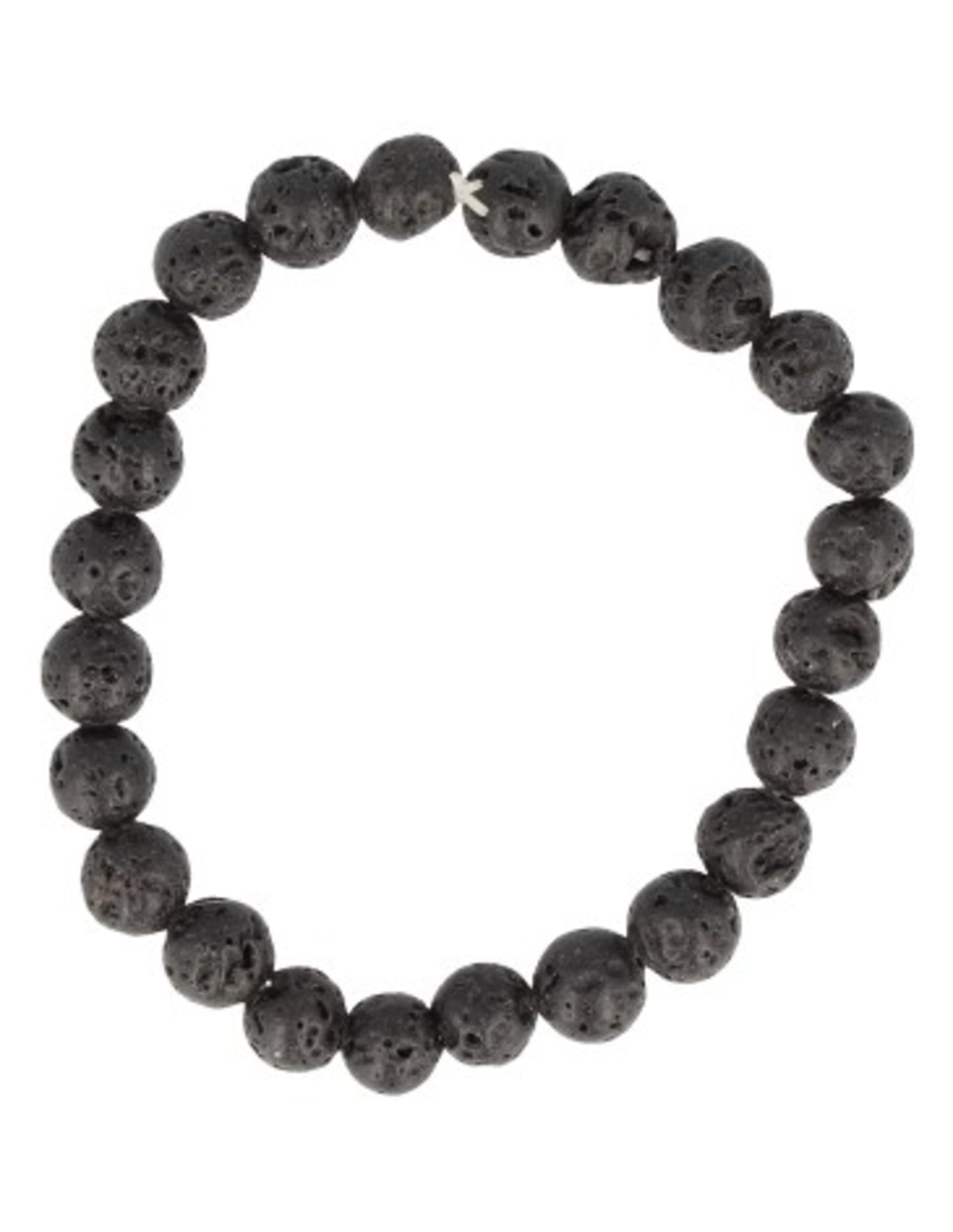 Lavasteen armband kralen 8 mm