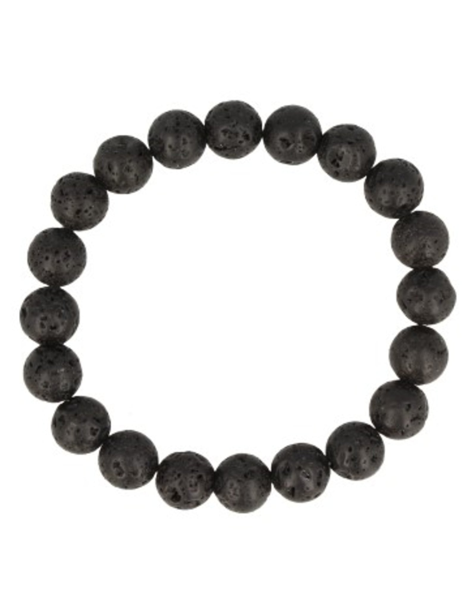 Lavasteen mannen armband kralen 10 mm