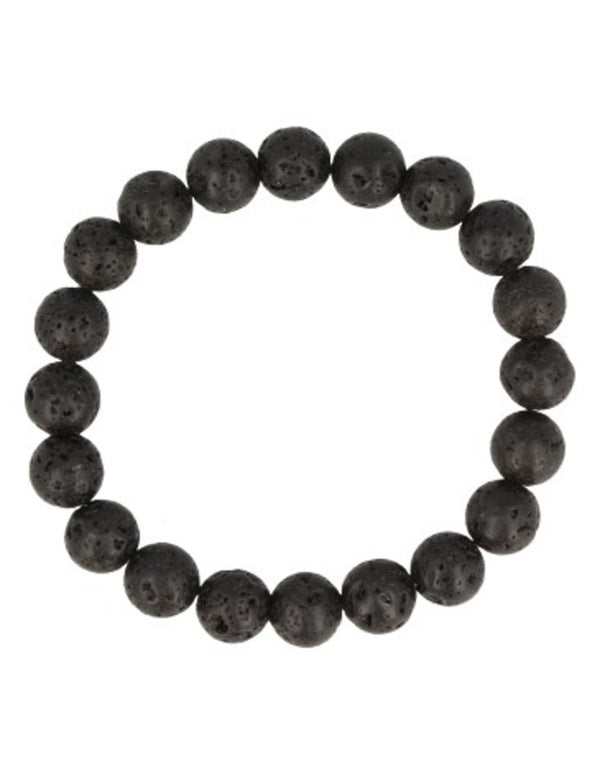 Lavasteen mannen edelsteen armband kralen 10 mm