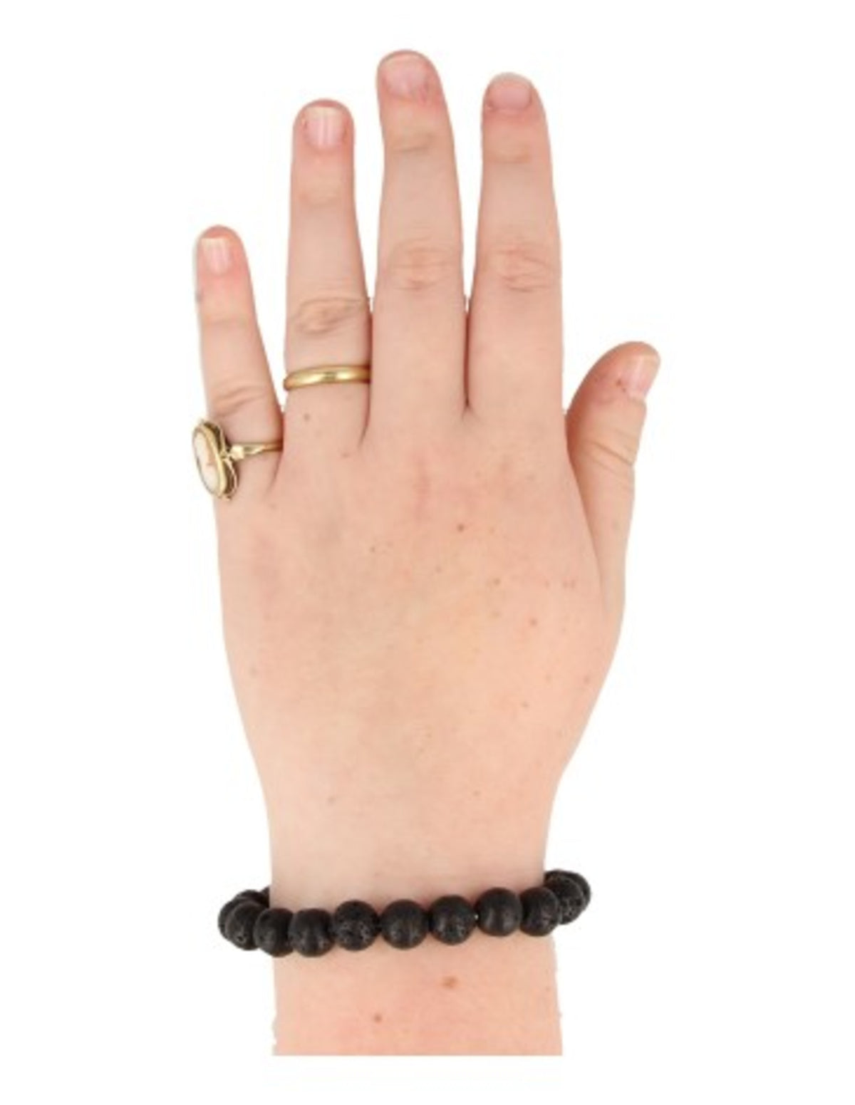Lavasteen mannen armband kralen 10 mm
