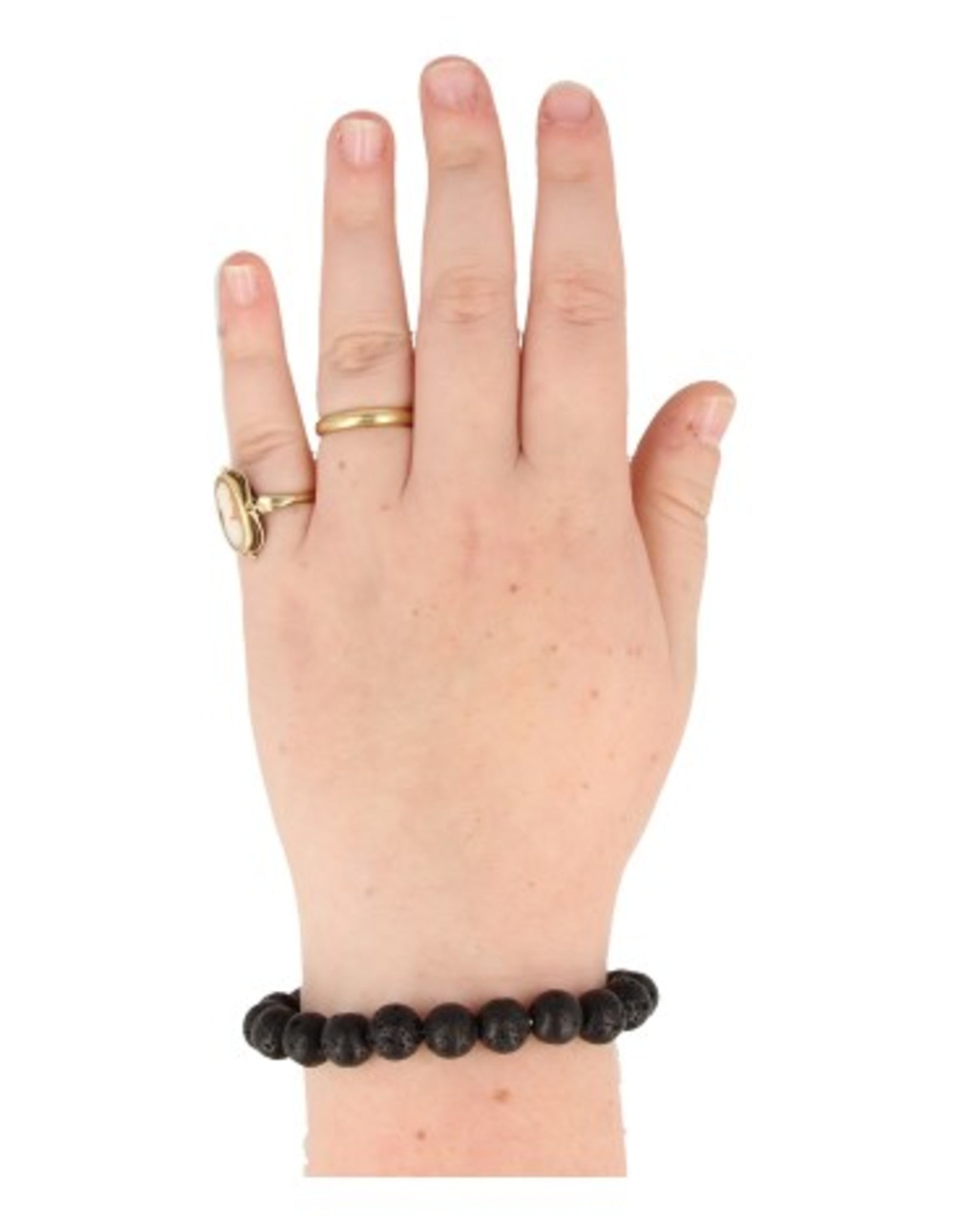 Lavasteen mannen armband kralen 10 mm