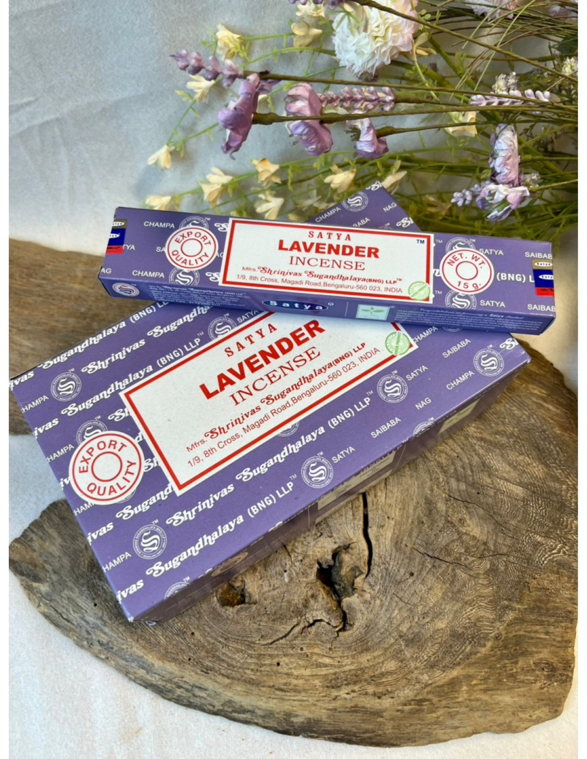Lavender wierook 15 grams Satya - doos van 12 st.