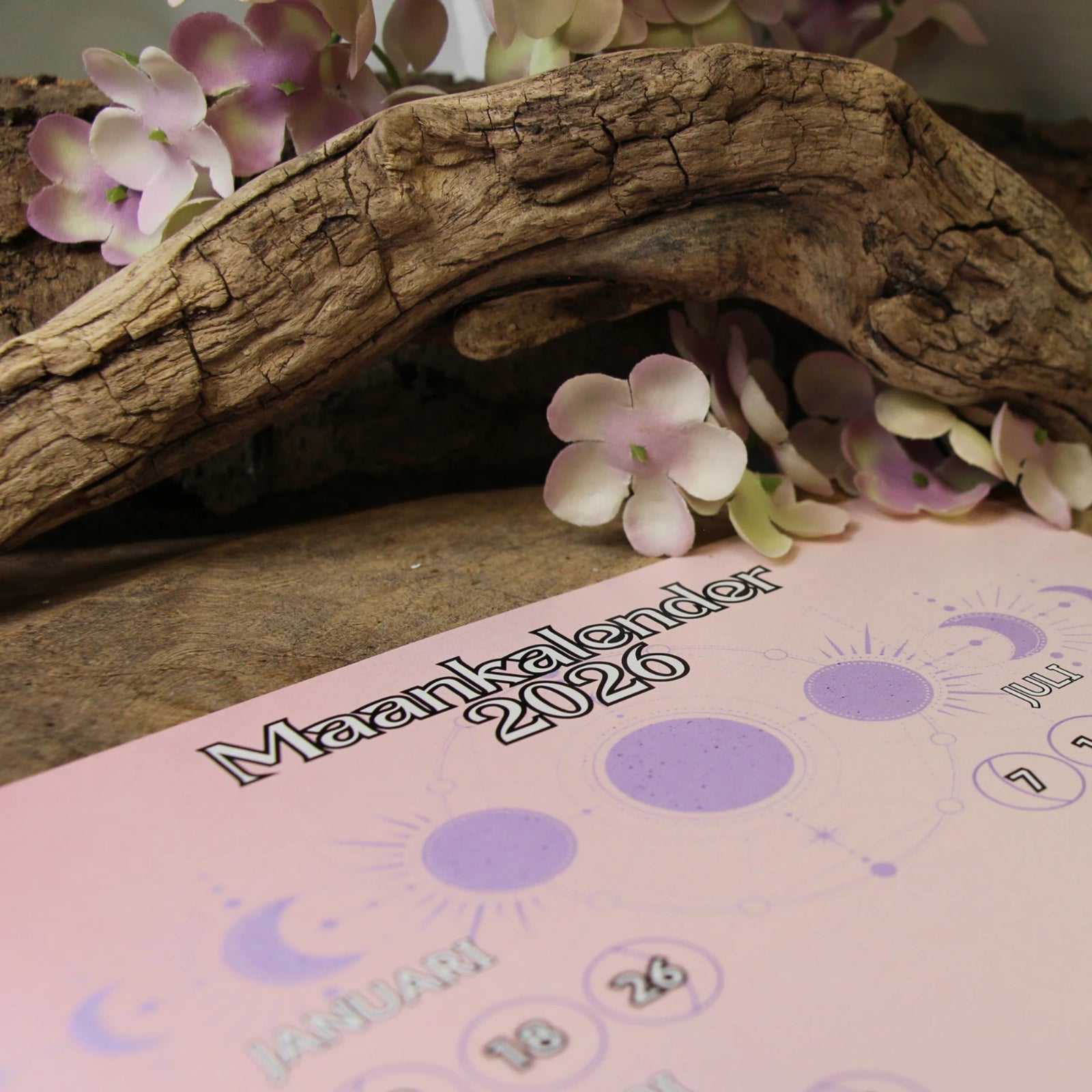 Maankalender poster A4 - 2026